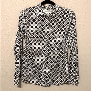 Printed JCrew Perfect Button Up